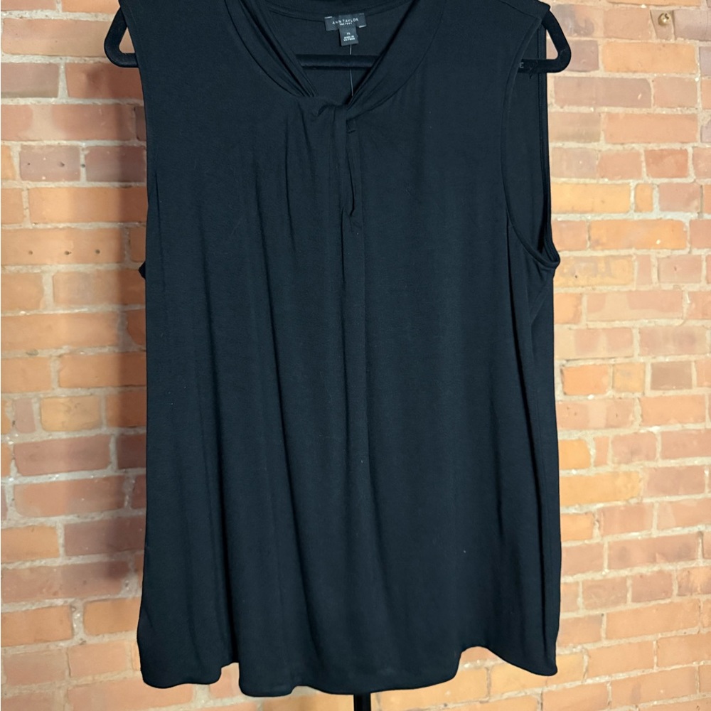Ann Taylor Black Relaxed Blouse NWT